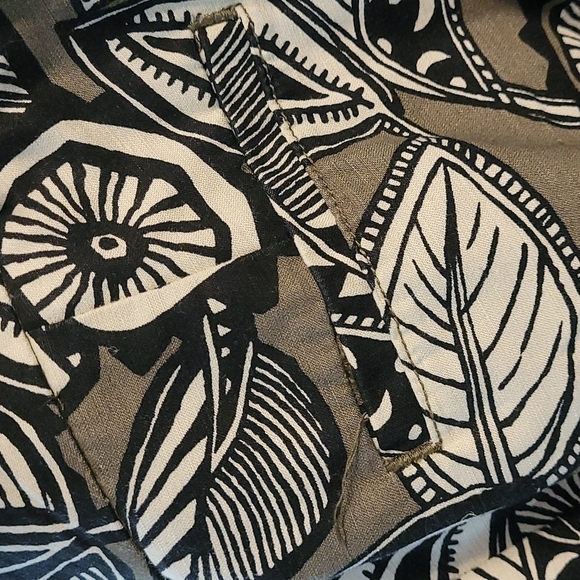 Loft sz 2 green black white tropical linen blend Riviera shorts new WS9 - Picture 3 of 4